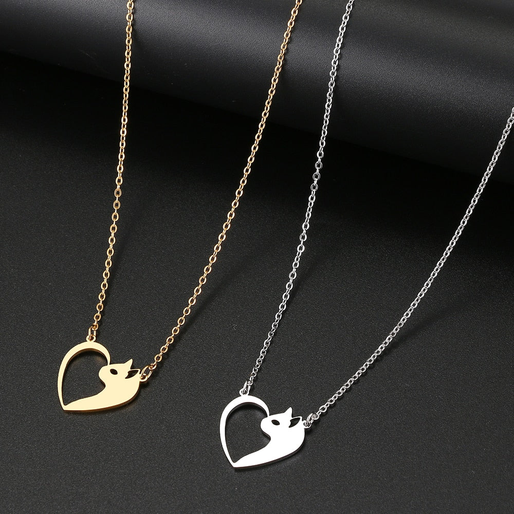 Cat Charm Necklace - Cat necklace