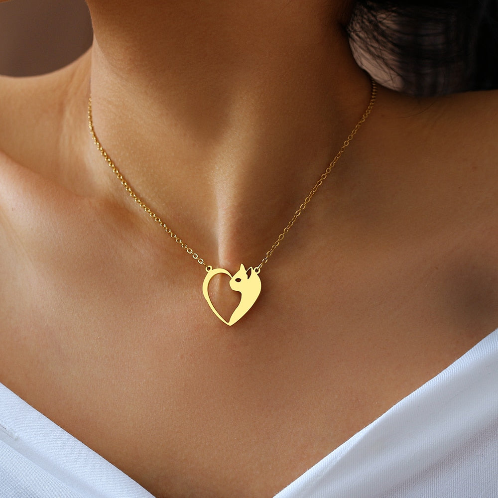 Cat Charm Necklace - Cat necklace