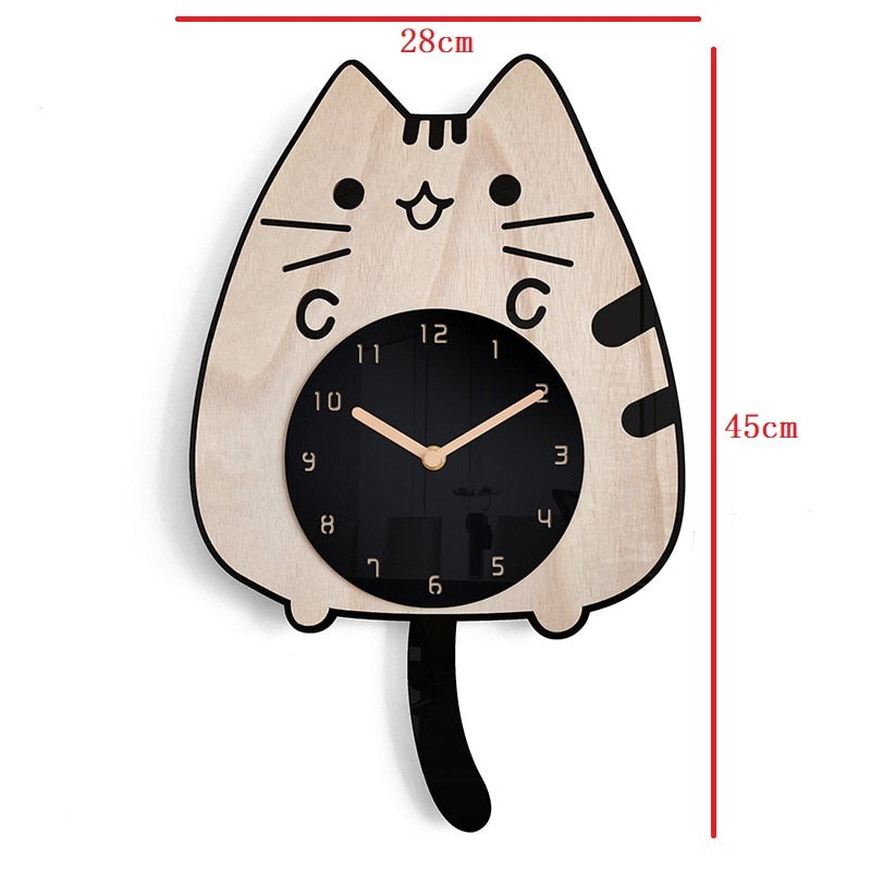 Cat Clock Cartoon