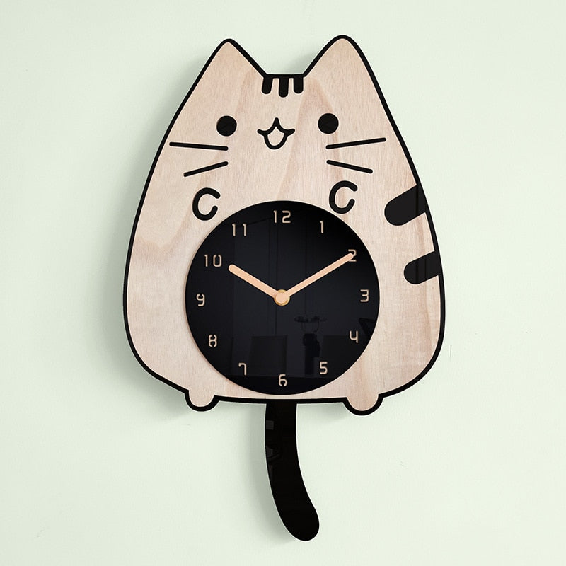 Cat Clock Cartoon