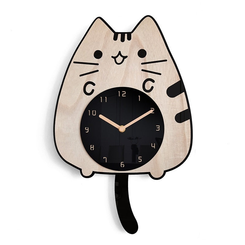 Cat Clock Cartoon