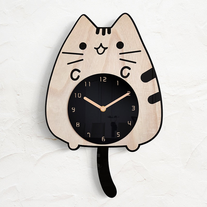 Cat Clock Cartoon