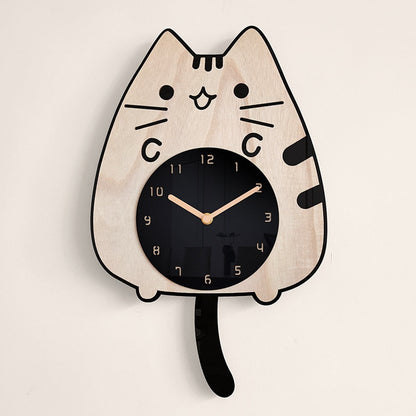 Cat Clock Cartoon