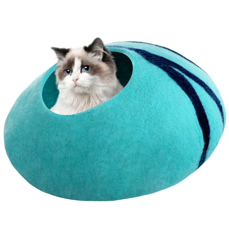 Cat Cocoon Bed - Blue