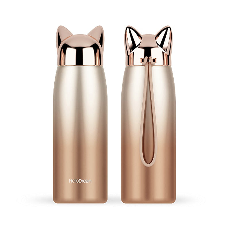 Cat Coffee Thermos - 301-400ml / Gold