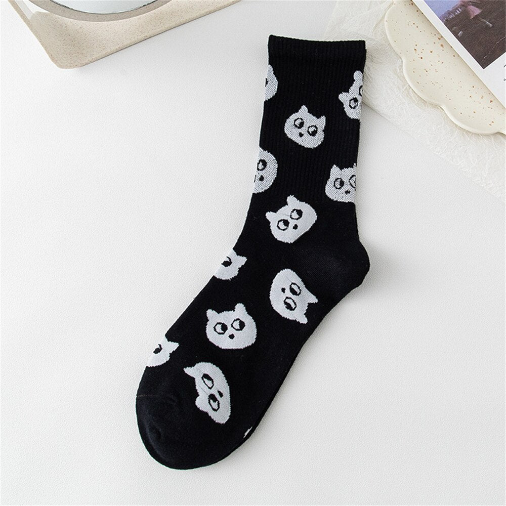 Cat Compression Socks - Black - Cat Socks