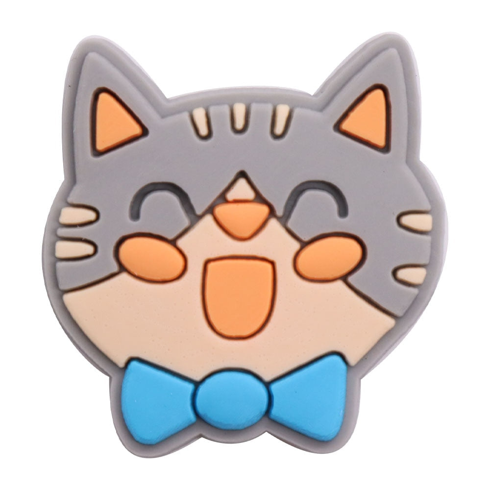 Cat Croc Charms - Grey - Cat charms