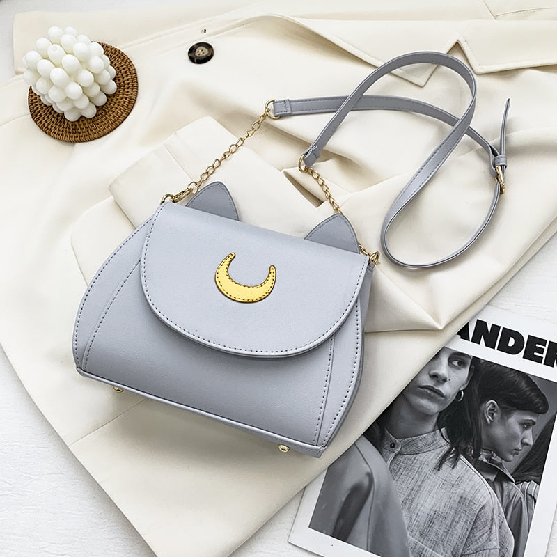 Cat Crossbody Purse - Grey - Cat purse