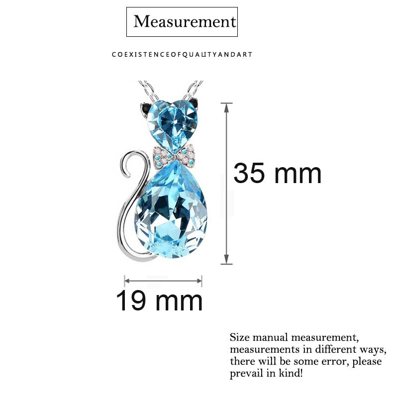 Cat Crystal Necklace - Cat necklace