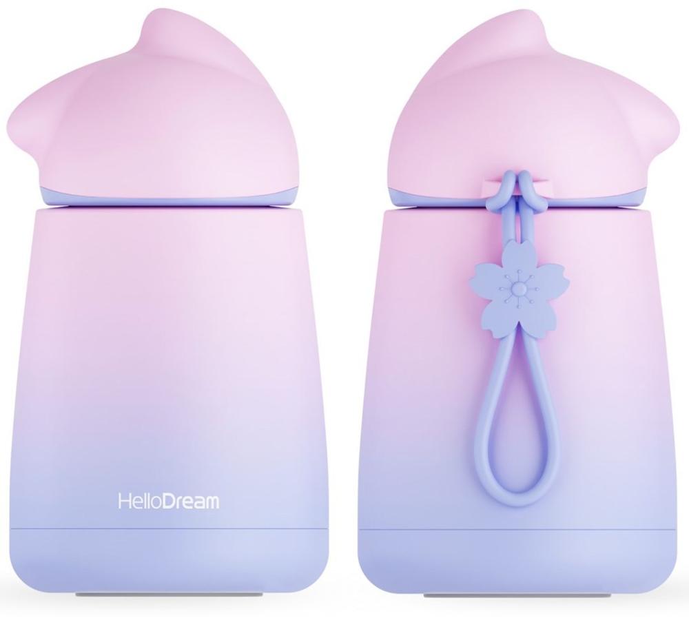Cat Cute Paste Thermos - 300ml / Purple