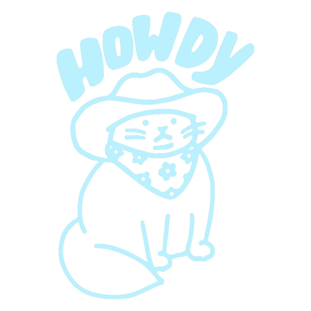 Cat Decal Stickers - Mint / 10cm x 7cm