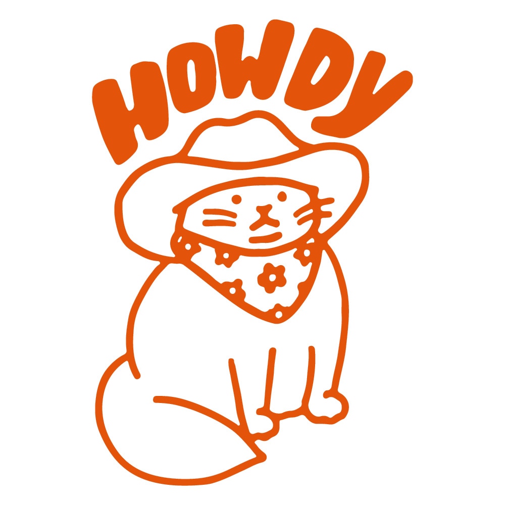 Cat Decal Stickers - Orange / 10cm x 7cm
