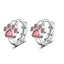 Cat Diamond Earrings - Pink - Cat earrings