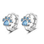 Cat Diamond Earrings - Blue - Cat earrings
