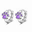 Cat Diamond Earrings - Purple - Cat earrings