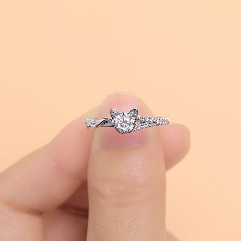Cat Diamond Ring - 6 - cat rings