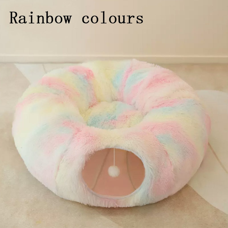 Cat Donut Bed - Pink / 95 cm