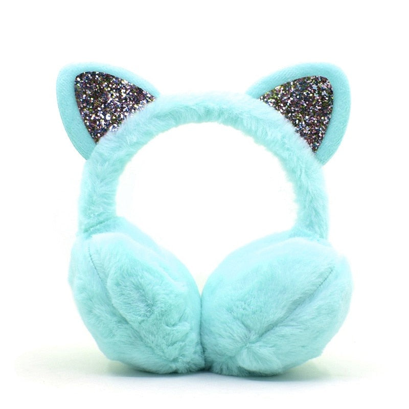 Cat Ear Earmuffs - Cyan - Cat Ear Earmuffs