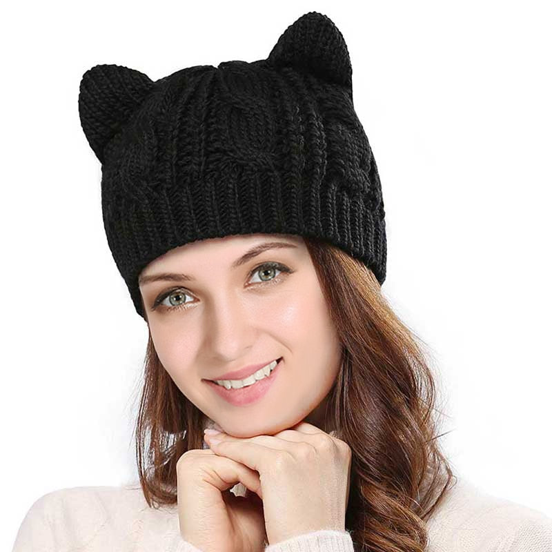 Cat Ear Knit Beanie - Cat beanie
