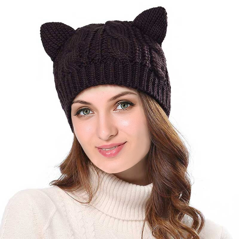 Cat Ear Knit Beanie - Cat beanie