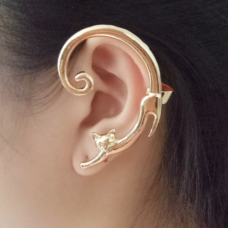 Cat Earring Cuff - Cat earrings