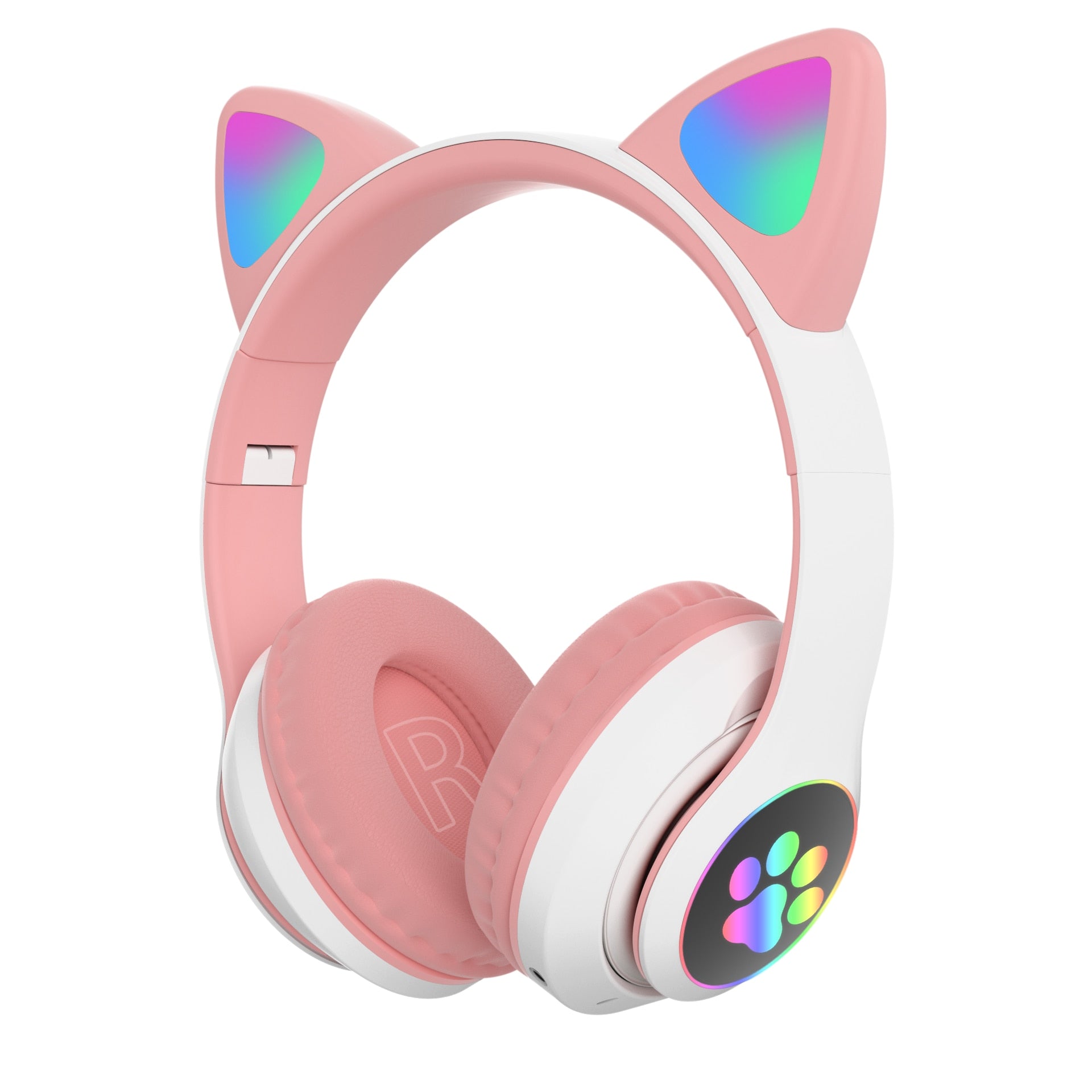 Cat Ears Headphones - White Pink - Cat Ear Headphones