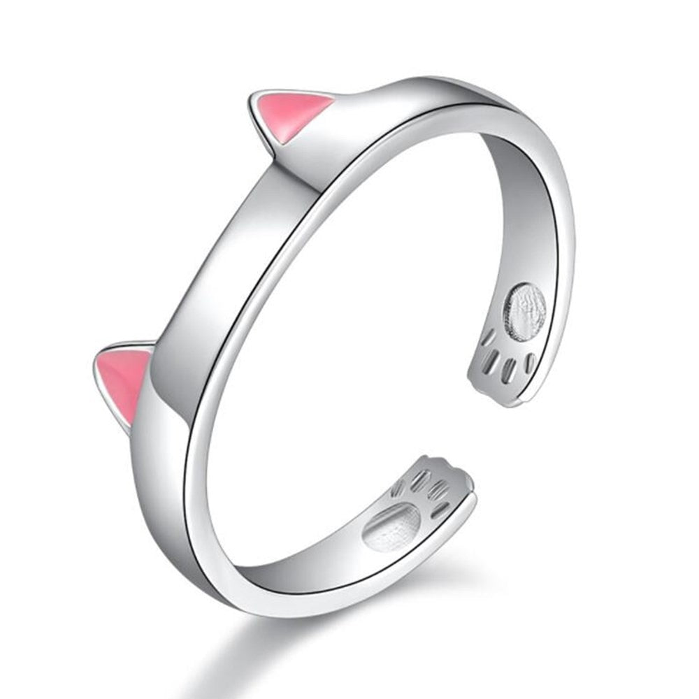 Cat Ears Ring - Pink - cat rings