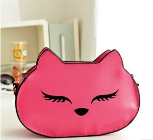 Cat Face Handbag - Pink - Cat Handbag