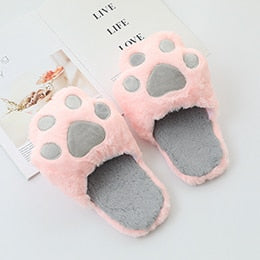 Cat Feet Slippers - Pink - Cat slippers