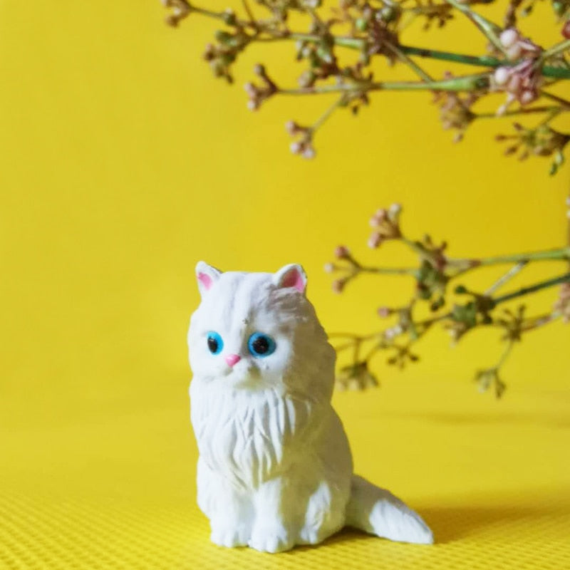Cat Figurines Collectibles - White