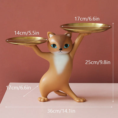 Cat Figurines Vintage - Orange