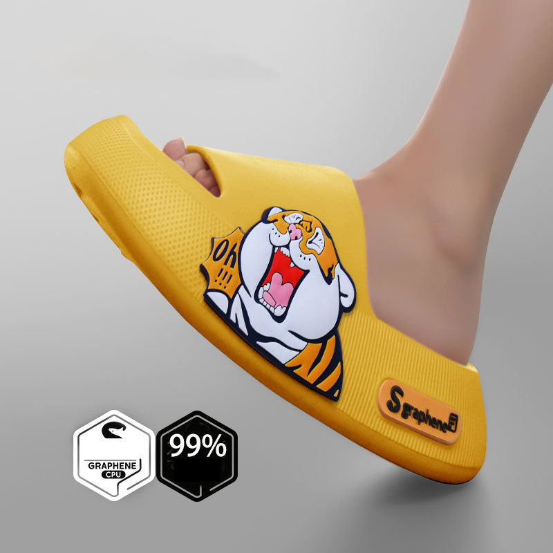 Cat Flip Flops - Yellow / 36-37(foot 235mm)