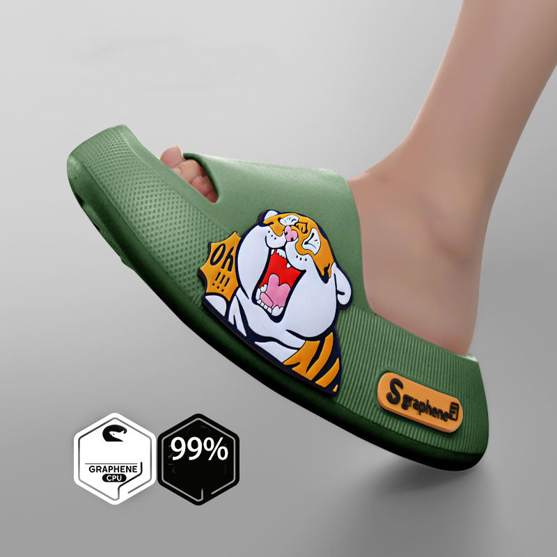 Cat Flip Flops - Green / 36-37(foot 235mm)