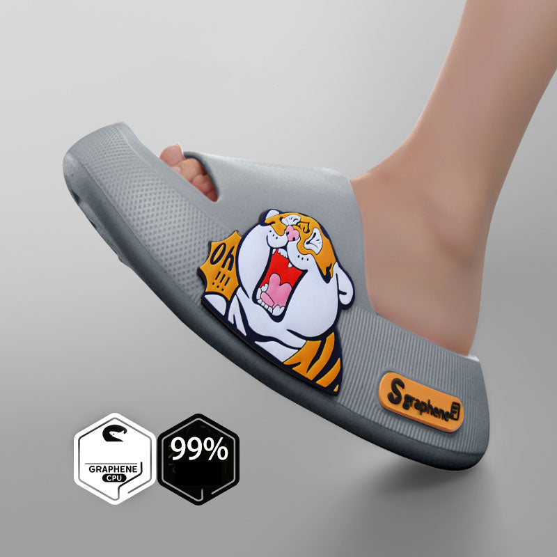 Cat Flip Flops - Gray / 36-37(foot 235mm)