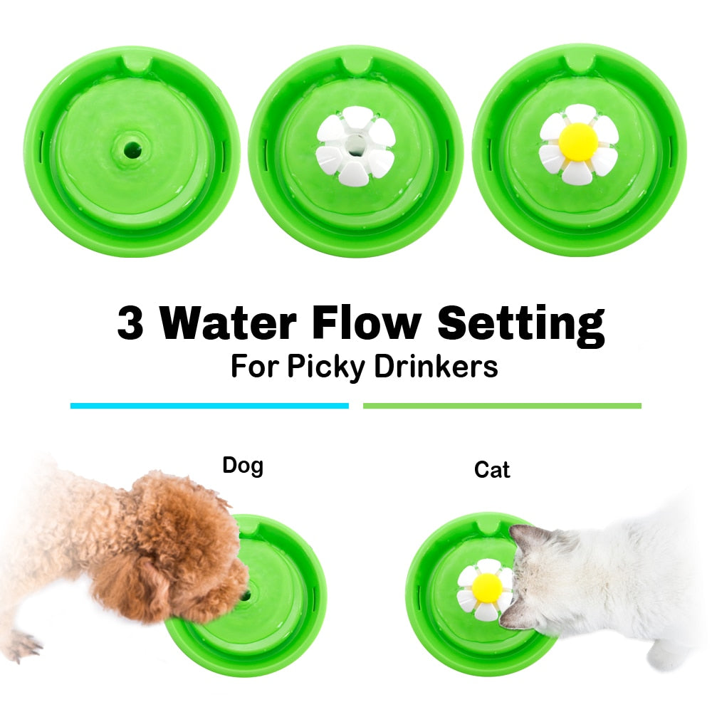 Cat Flower Water Fountain - Cat water fountain