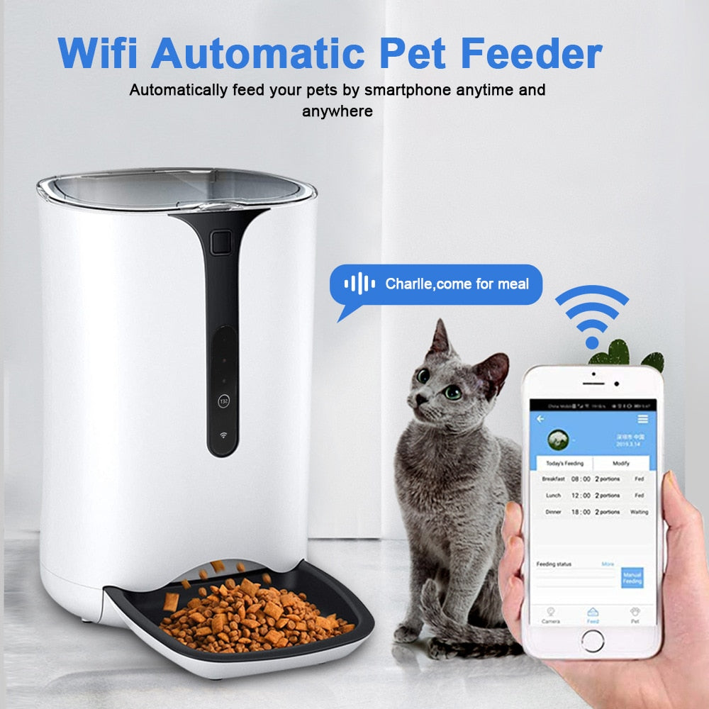 Cat Food Dispenser With Camera - Cat Food Dispenser