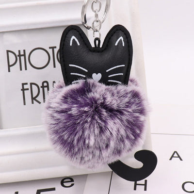 Cat Fur Ball Keychain - Cat Keychains