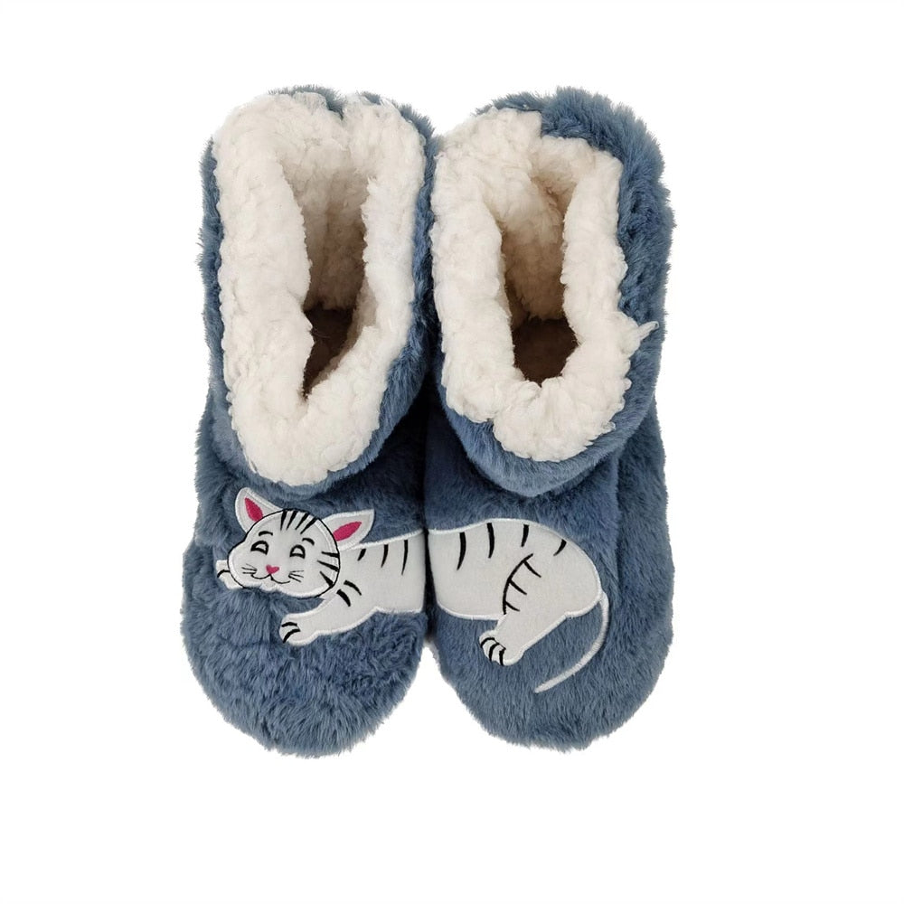 Cat Fur Slippers - Sky blue / EUR 35-38 - Cat slippers