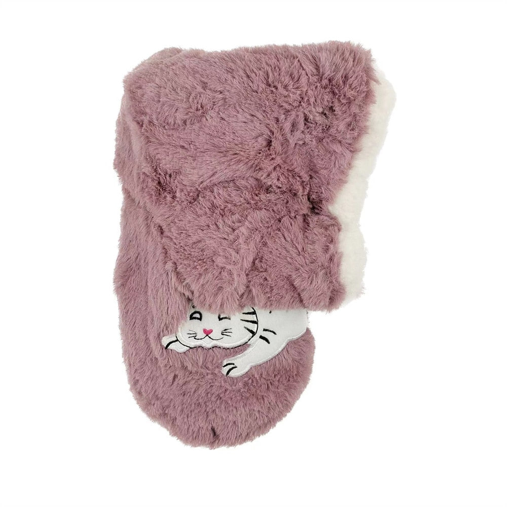 Cat Fur Slippers - Light Purple / EUR 35-38 - Cat slippers