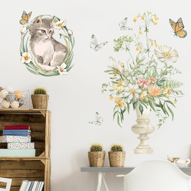 Cat Garden Wall Art