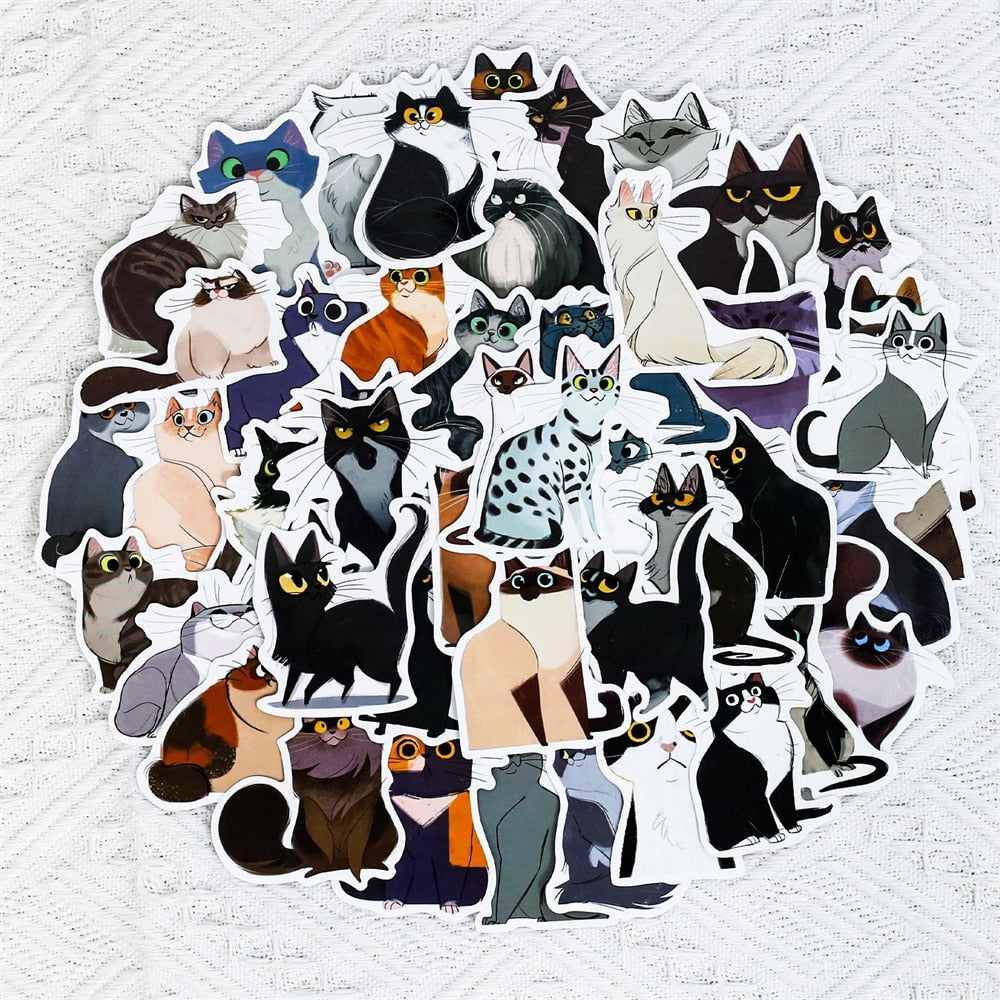 Cat Grumpy Eye Stickers