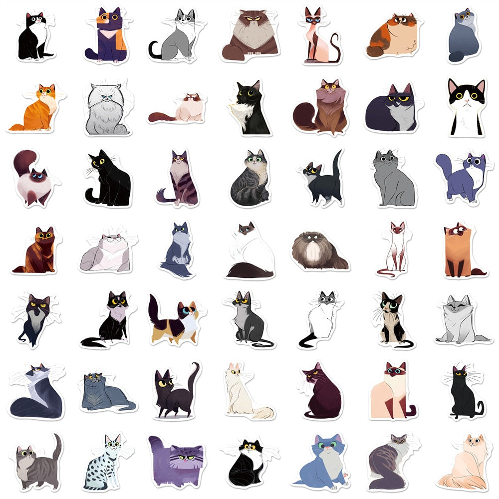 Cat Grumpy Eye Stickers