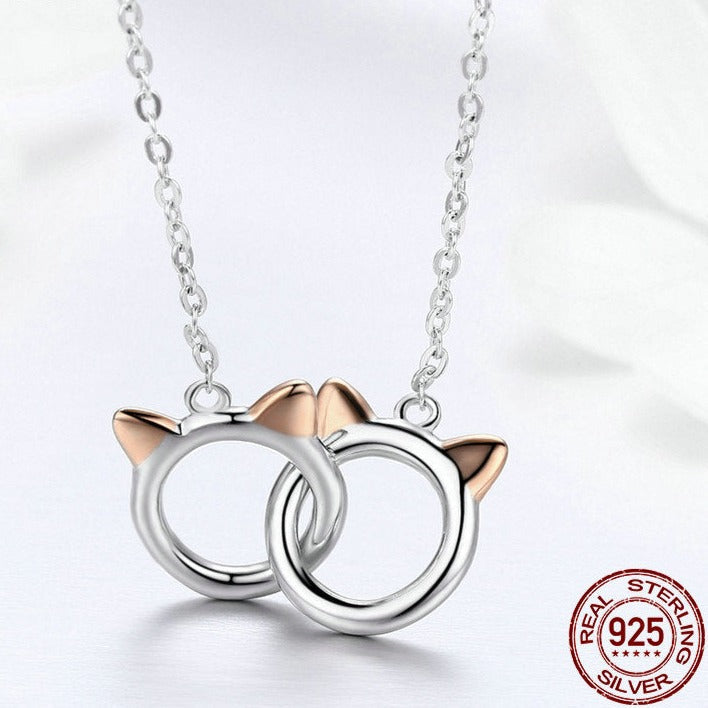 Cat Head Necklace - Cat necklace