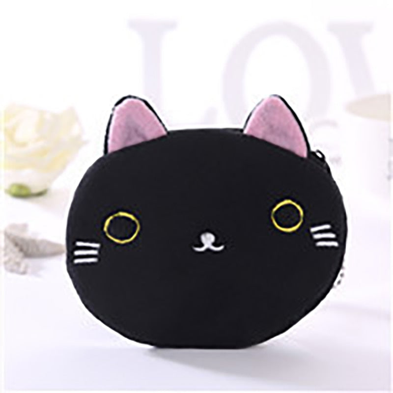 Cat Head Purse - Black - Cat purse