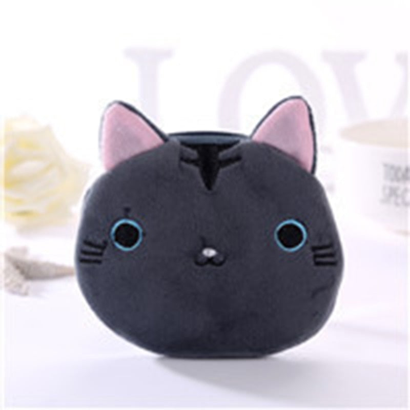 Cat Head Purse - Grey - Cat purse