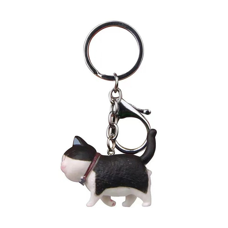 Cat Keychain 3D Print - Black / 8 cm - Cat Keychains