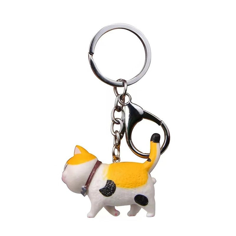Cat Keychain 3D Print - Yellow / 8 cm - Cat Keychains