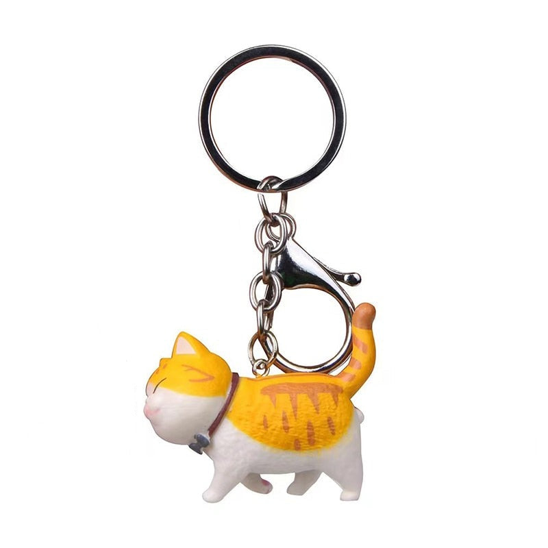 Cat Keychain 3D Print - Orange / 8 cm - Cat Keychains