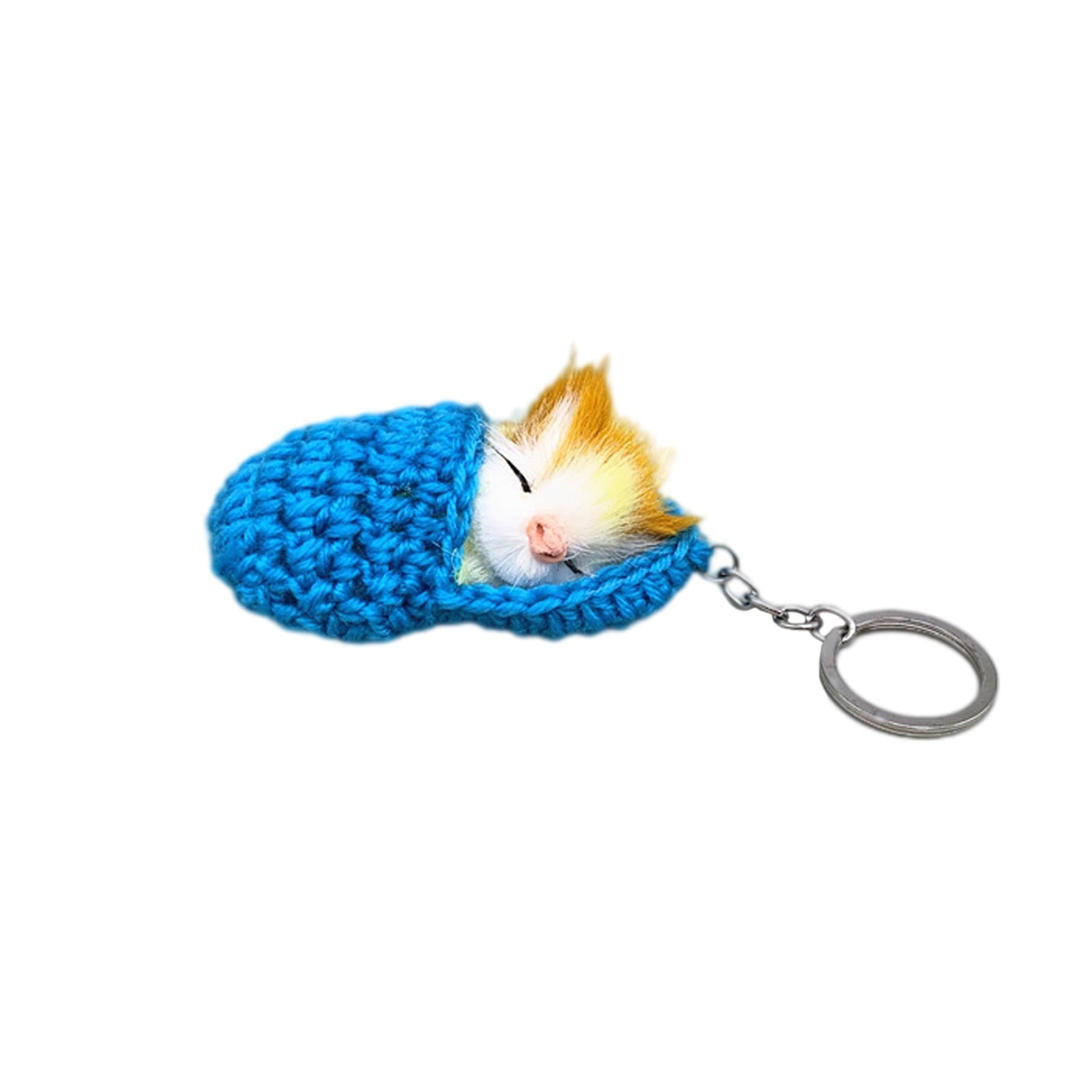 Cat Keychain Crochet - Blue - Cat Keychains