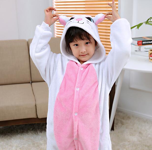 Cat Kigurumi Kid Onesie - White / 4 / Other - Kigurumi